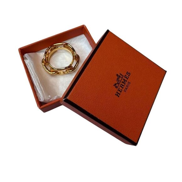 Hermes Gold Plated Scarf Ring - Picture 4 of 4